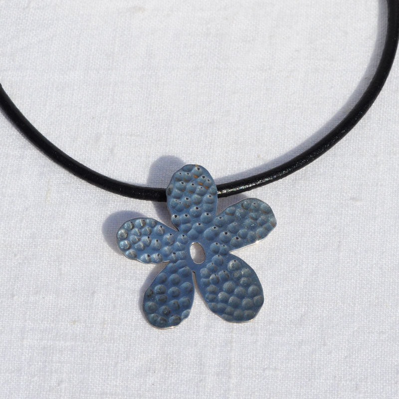 Collier argent Flower créateur bijoutier Lyon