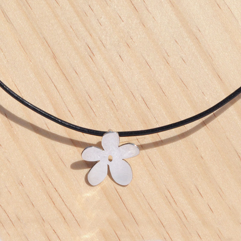 Collier argent Flower créateur bijoutier Lyon